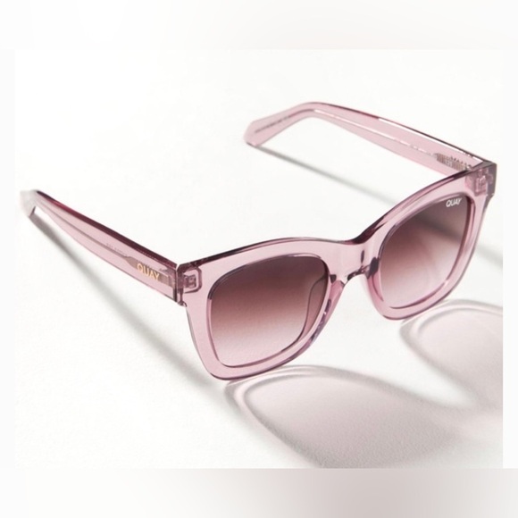 Quay after hours BERRY/ BROWN‎ PINK sunglasses new with canvas pouch - Picture 3 of 12